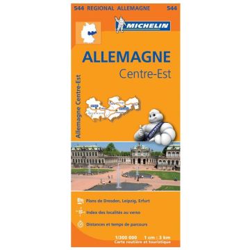 Strassenkarte Michelin 544 Allemagne Centre Est 1:300 000