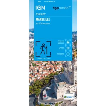 Topographische Karte IGN 3145 ET Marseille 1:25 000