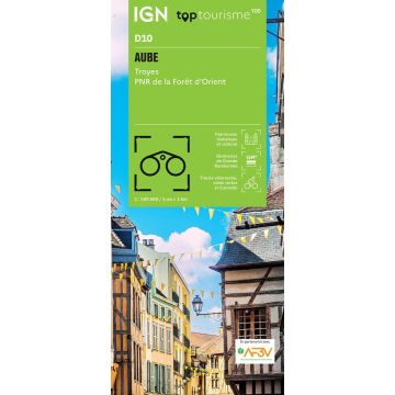 Carte topographique IGN D10 Aube 1:100 000