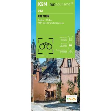 Carte topographique IGN D12 Aveyron 1:100 000