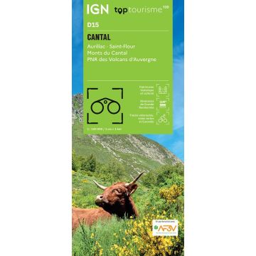 Carte topographique IGN D15 Cantal 1:100 000