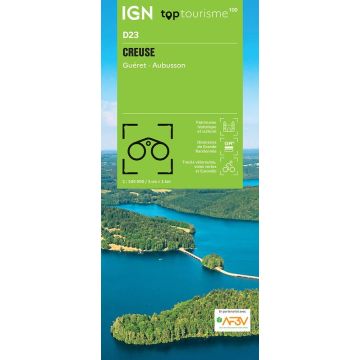 Carte topographique IGN D23 Creuse 1:100 000