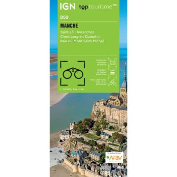 Carte topographique IGN D50 Manche 1:100 000