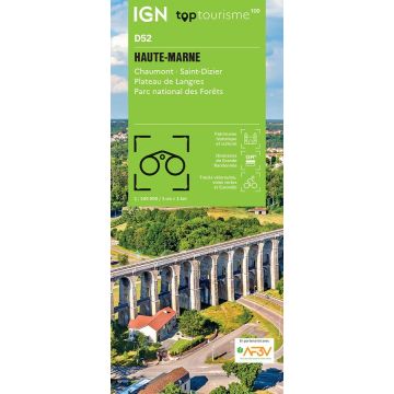 Carte topographique IGN D52 Haute-Marne 1:100 000