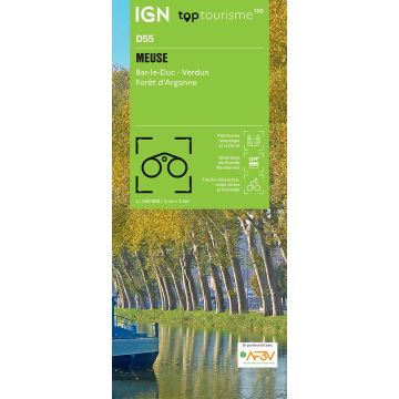 Carte topographique IGN D55 Meuse 1:100 000