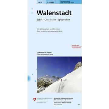 237 S Walenstadt Carte de randonnée à ski 1:50 000