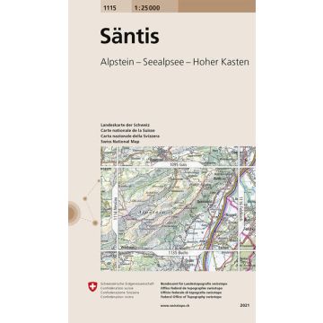 1115 Säntis 1:25 000 / Swisstopo