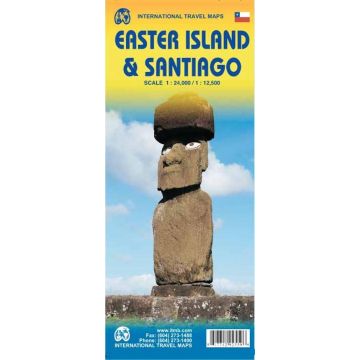 Strassenkarte Easter Island 1:24 000 / Stadtplan Santiago 1:12 500 / ITMB
