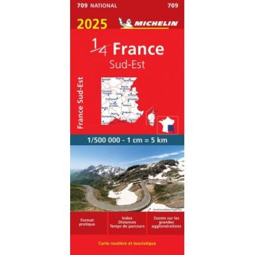Strassenkarte Michelin 709 France Sud-Est 1:500 000