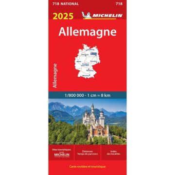 Strassenkarte Michelin 718 Deutschland Allemagne 1:800 000