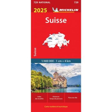 Strassenkarte Michelin 729 Schweiz 1:400 000