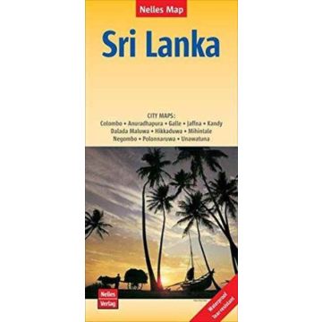 Carte routière Sri Lanka 1:500 000 / Nelles