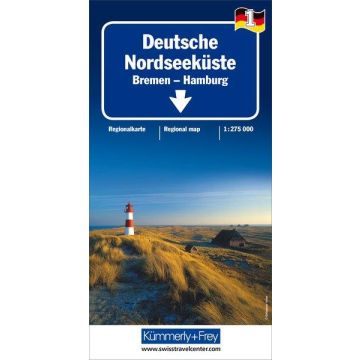 Strassenkarte Deutschland 01 Deutsche Nordseeküste 1:275 000 / Kümmerly & Frey