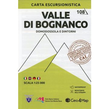Wanderkarte Valle di Bognanco 1:25 000 / Geo4Map 108