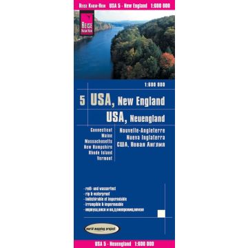 Strassenkarte USA Neuengland 1:600 000 / Reise Know-How