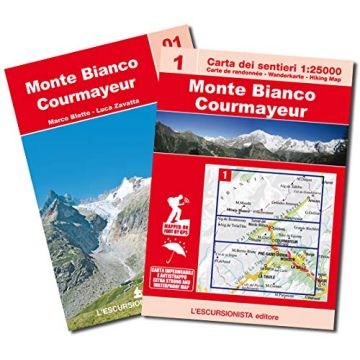 Wanderkarte 1 Monte Bianco Courmayeur 1:25 000 / Escursionista