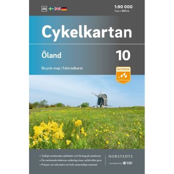 Velokarte Öland (Schweden) 1:90 000 Cykelkartan 10 / Norstedts