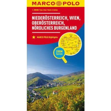 Carte routière Basse-Autriche Vienne 1:200 000 / Marco Polo Autriche 1