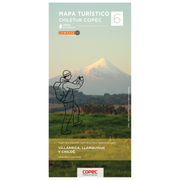 Strassenkarte 6 Chile Villarrica Llanquihue 1:400 000 / Compass
