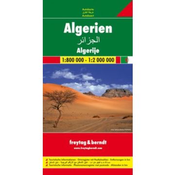 Carte routière Algérie 1:800 000 / 1:2 Mio. / Freytag & Berndt