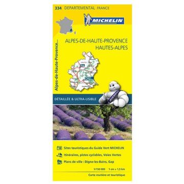 Strassenkarte Michelin 334 Alpes de Haute Provence 1:150 000