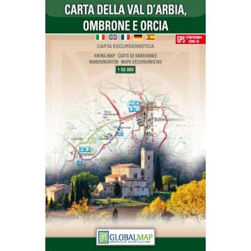 Wanderkarte Val d'Arbia Ombrone e Orcia 1: 50 000 / LAC