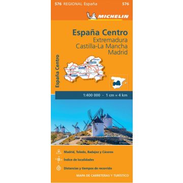 Strassenkarte Michelin 576 Espana Centro Extremadura 1:400 000