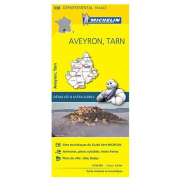 Strassenkarte Michelin 338 Aveyron Tarn 1:150 000