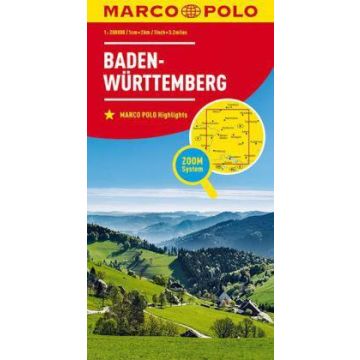 Strassenkarte Baden-Württemberg 1:200 000 / Marco Polo Deutschland 11