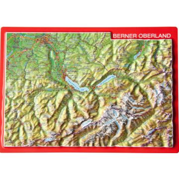 Berner Oberland Reliefpostkarte 