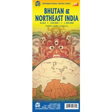 Carte routière Bhutan 1:345 000 / Northeast India  1:2 100 000 / ITMB