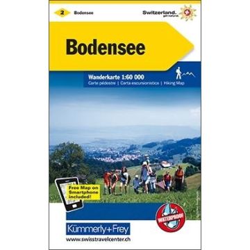Wanderkarte 2 Bodensee 1:60 000 / Kümmerly & Frey