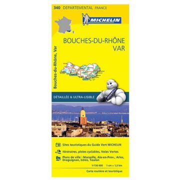 Strassenkarte Michelin 340 Bouches-du-Rhône Var 1:150 000