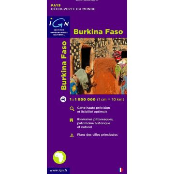 Carte routière Burkina Faso 1:1 Mio. / IGN