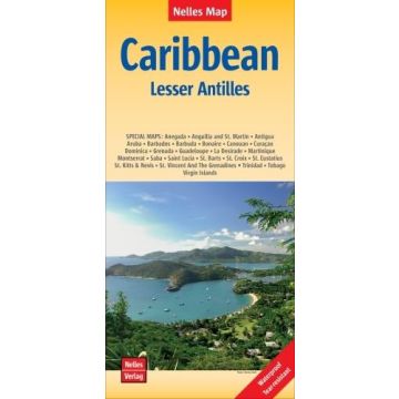 Strassenkarte Caribbean Lesser Antilles 1:2 500 000 / Nelles