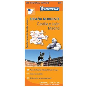 Strassenkarte Michelin 575 Espana Nord Castilla y Leon 1:400 000