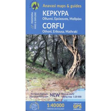 Wanderkarte Corfu 1:40 000 Anavasi 9.4