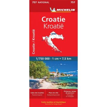 Strassenkarte Michelin 757 Kroatien 1:750 000 