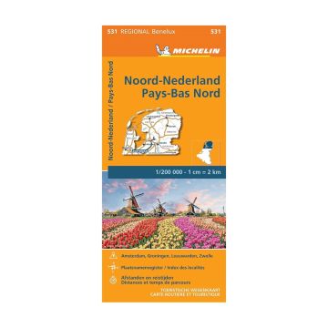 Strassenkarte Michelin 531 Noord Nederland 1:200 000
