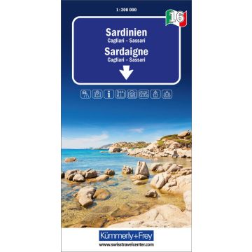 Strassenkarte Italien 16 Sardinien 1:200 000 / Kümmerly & Frey