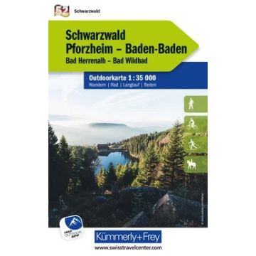 Wanderkarte Schwarzwald Pforzheim 1:35 000 Outdoorkarte 52 / Kümmerly & Frey