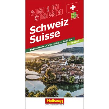 Strassenkarte Schweiz 1:303 000 / Hallwag 