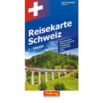 Reisekarte Schweiz 1:200 000 / Hallwag