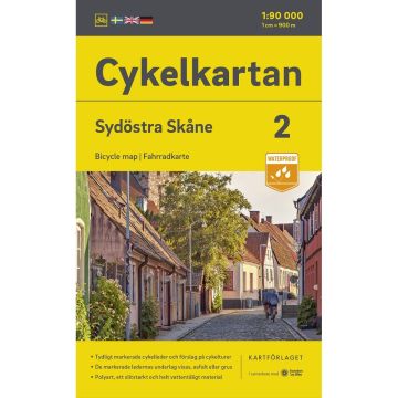 Velokarte Sydöstra Skane (Schweden) 1:90 000 Cykelkartan 2 / Norstedts