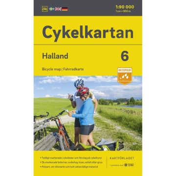 Velokarte Halland (Schweden) 1:90 000 Cykelkartan 6 / Norstedts