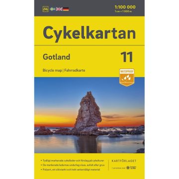 Velokarte Gotland (Schweden) 1:100 000 Cykelkartan 11 / Norstedts