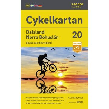 Velokarte Dalsland (Schweden) 1:90 000 Cykelkartan 20 / Norstedts