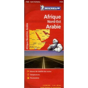 Carte routière Michelin 745 Afrique Nord-Est Arabie 1:4 Mio.