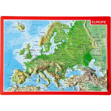 Europe carte postale en relief