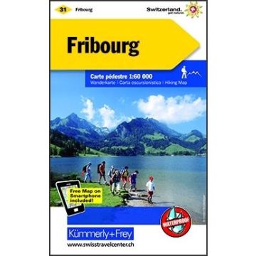 Wanderkarte 31 Fribourg 1:60 000 / Kümmerly & Frey